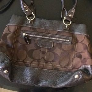 Brown coach bag